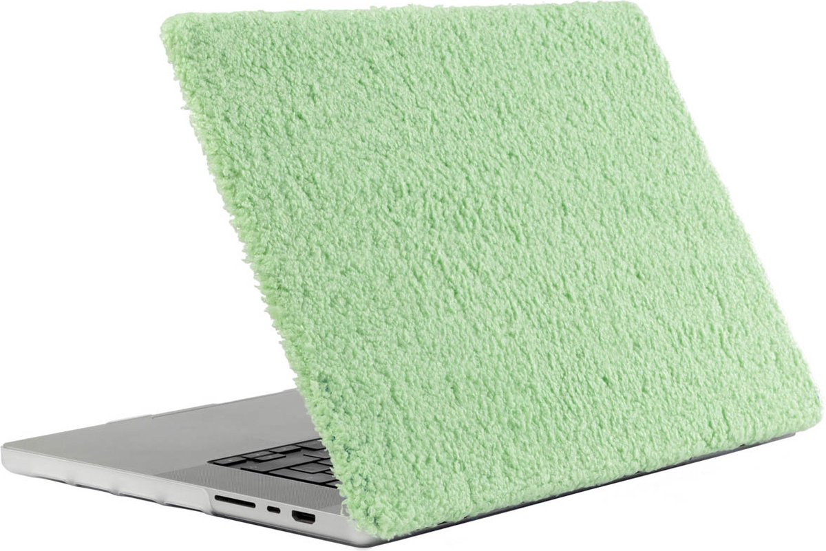 imoshion Laptop Cover - Geschikt voor MacBook Pro 16 inch (2021) / MacBook Pro 16 inch (2023) M3 chip - A2991 / A2780 / A2485 - imoshion Teddy Laptop Cover - Matcha Green