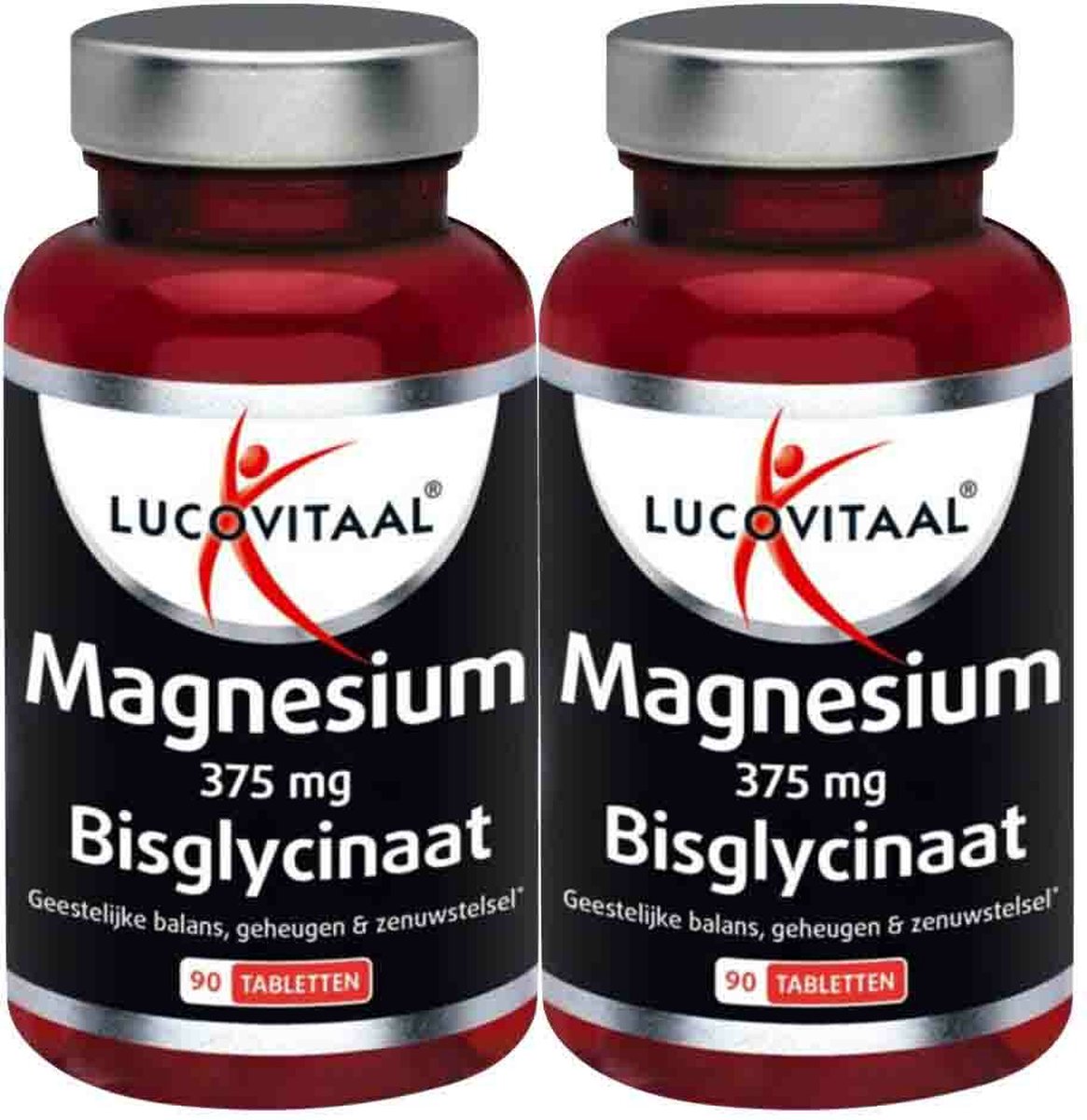 Goedkoopste 2x Lucovitaal Magnesium 375mg Bisglycinaat 90 tabletten