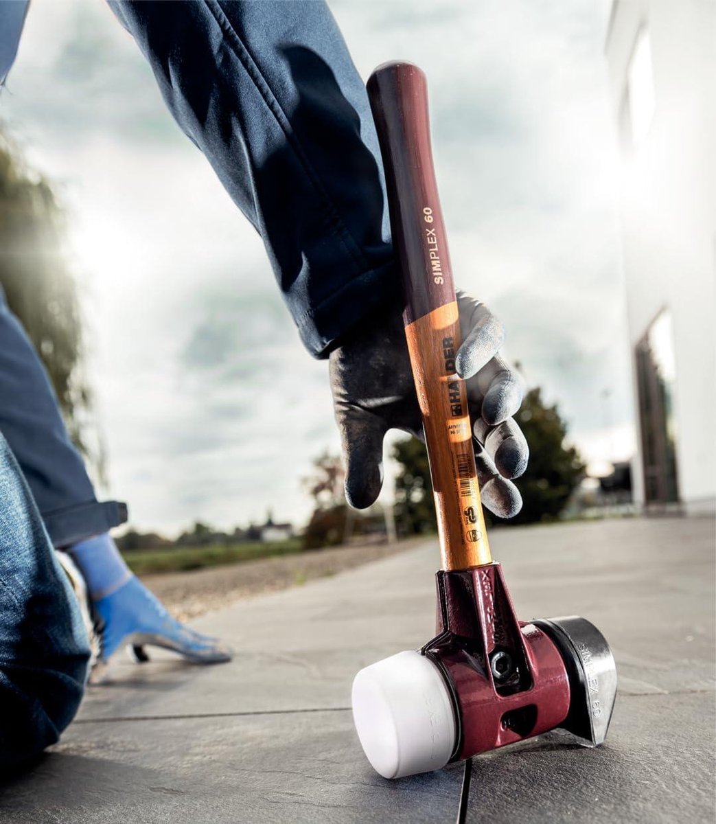 Simplex hamer met Superplastic en Stand-UP zwarte rubberen inzetstukken - hoogwaardige hamer met ergonomische grip (3027.26)