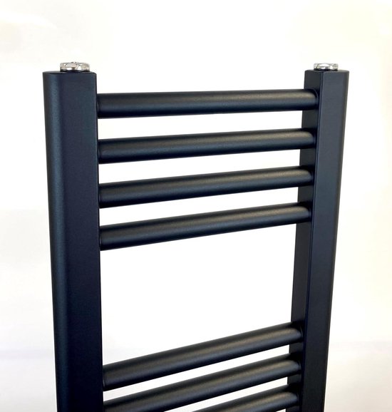 Handdoekrek Radiator Elektrisch Zwart 300W 800H Rechte Verwarmde ...