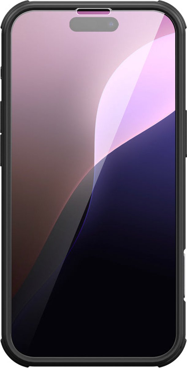 Valenta - Bumper Hoesje - iPhone 16 Pro - Full Cover - Tempered Glass - Zwart