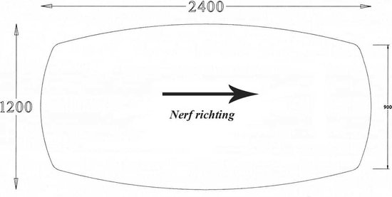 Plateau de réunion ovale danois 240x120cm Chêne Halifax