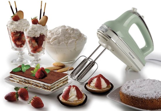 Ariete 1548/04 - Vintage handmixer - 5 snelheden - Turbofunctie - deeghaken & gardes - 450 Watt - Groen van Ariete — afbeelding 5