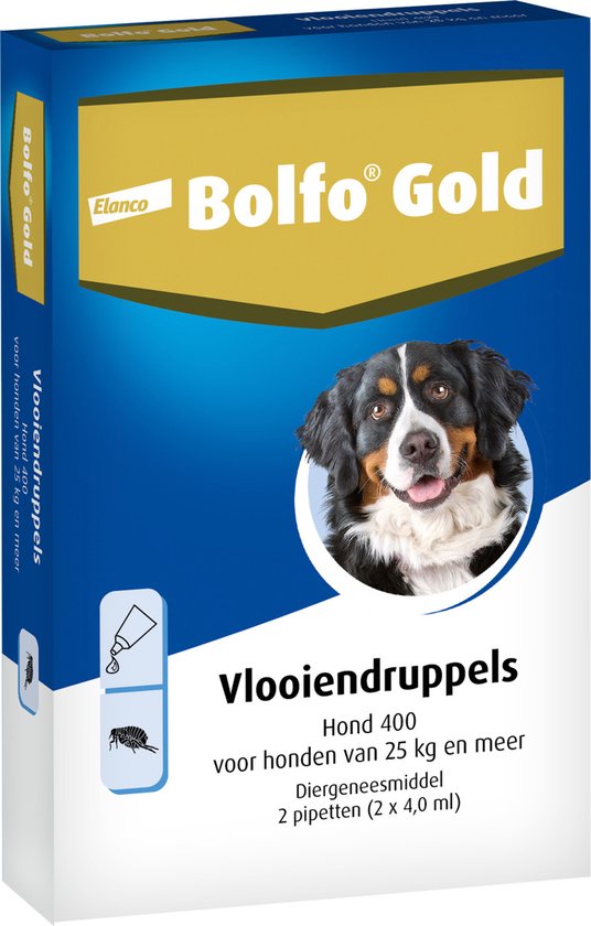 Bolfo Gold 400 Anti vlooienmiddel - Hond - >25 kg - 2 pipetten