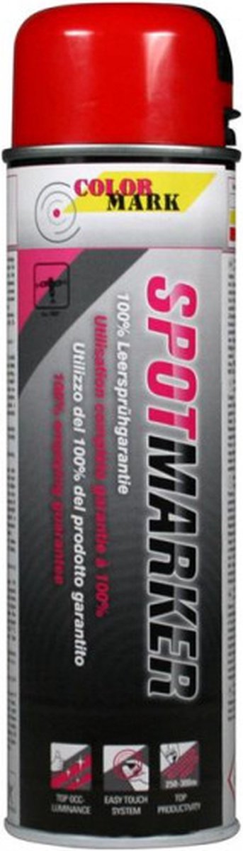 COLORMARK Spotmarker - Rood - 500 ml - Afwerkingslaag