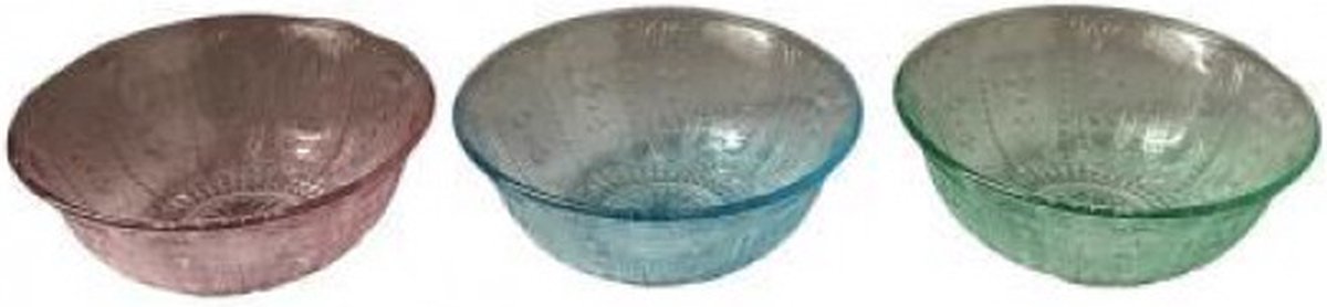 No brand Kommetje gekleurd glas 13cm