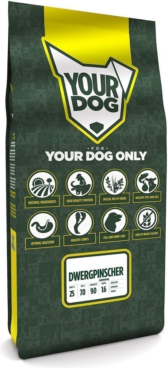 Yourdog Dwergpinscher Rasspecifiek Senior Hondenvoer 12kg | Hondenbrokken