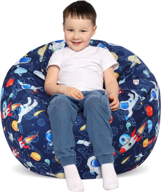 Luvetrex ® Ruimte Avontuur Speelgoed Opbergzak voor Kinderen - Grote Maat Met Schattige Astronaut Ontwerp