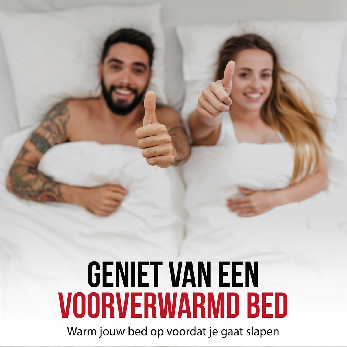 Afbeelding 3 van DistinQ Elektrische Onderdeken dubbel 100 Watt - 160x140 cm - tweepersoons - Automatische Uitschakeling - Oververhittingsbescherming - 5 Standen - Enkel onderdeken Wit