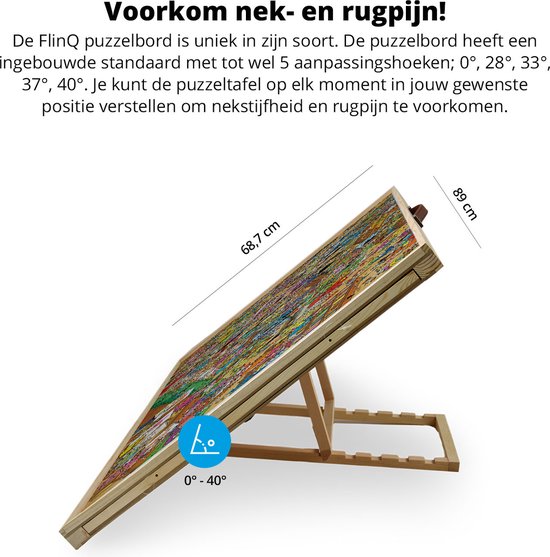 Verstelbare Puzzelbord met Sorteersysteem - Puzzelplaat met