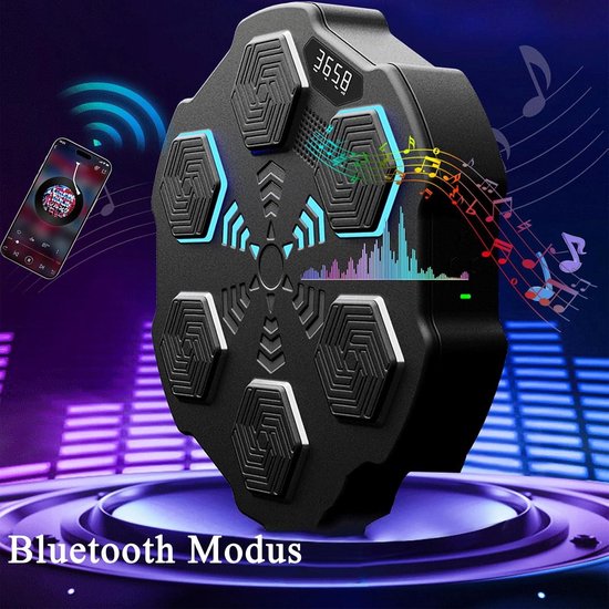 Machine Boxe Musicale Enfants - Avec Gants Et Bluetooth - Jeu Sportif Murale