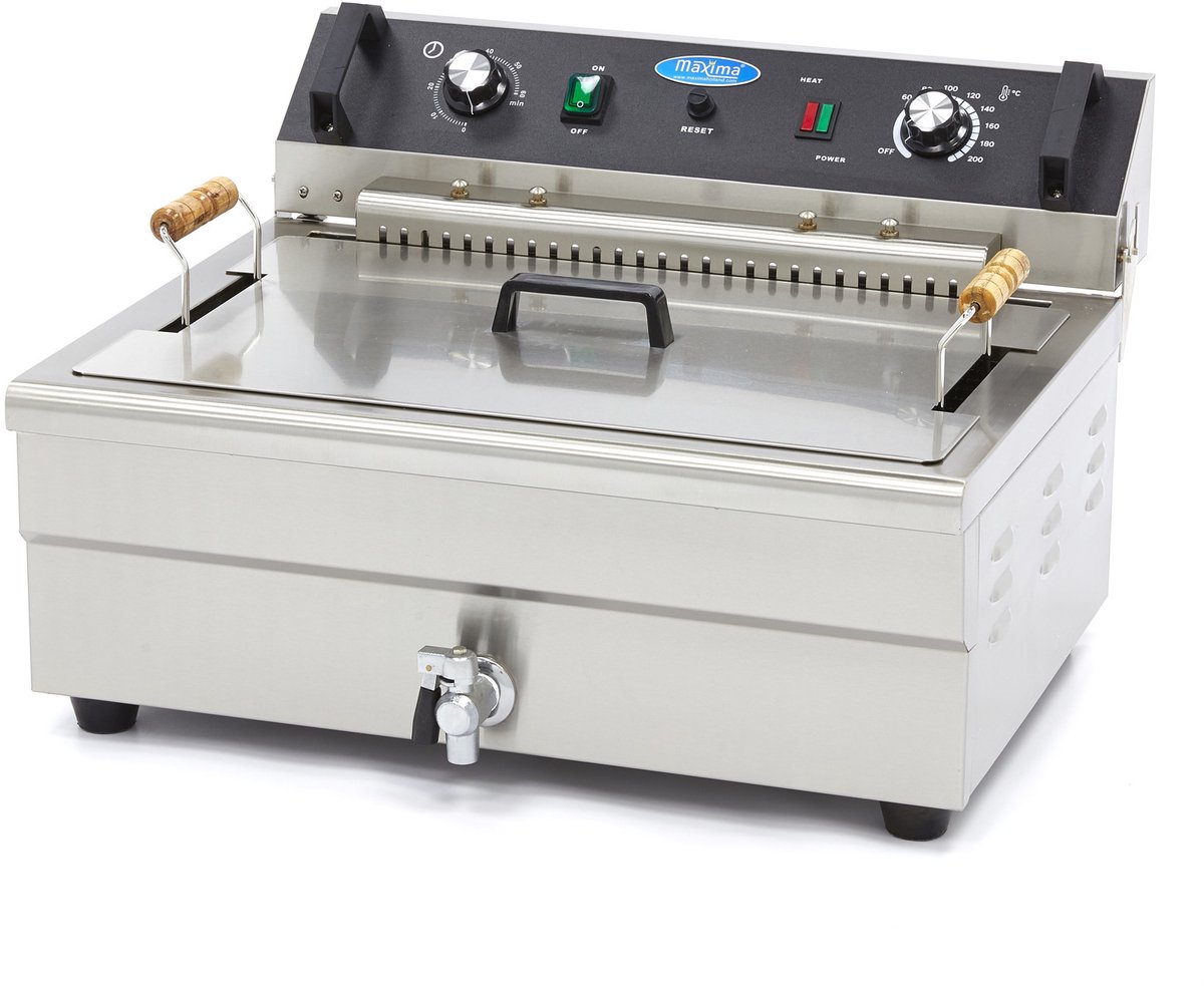 Maxima Frituurpan 20 L 1 Mand met Tapkraan Friteuse