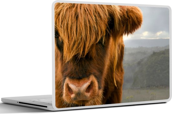 Sticker pour ordinateur portable - 15,6 pouces - Scottish Highlander - Oranje - Nez