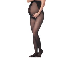 Merry Style Dames Zwangerschap Panty - 40 DEN - Halsterloos - Polyamide - AN-FI-M5109 - Zwart - L