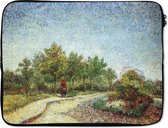 Pochette ordinateur 15 pouces 38x29 cm - Vincent van Gogh 2 - Pochette Macbook & Laptop Avenue dans le parc Voyer d'Argenson à Asnières - Peinture de Vincent van Gogh - Pochette ordinateur avec photo