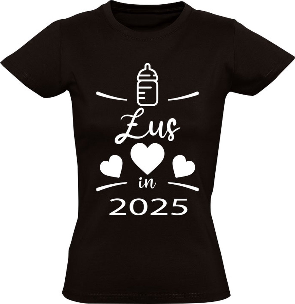 Zus in 2025 Dames T-shirt - bekend maken - zwanger - kindje - baby - in verwachting - zwangerschap