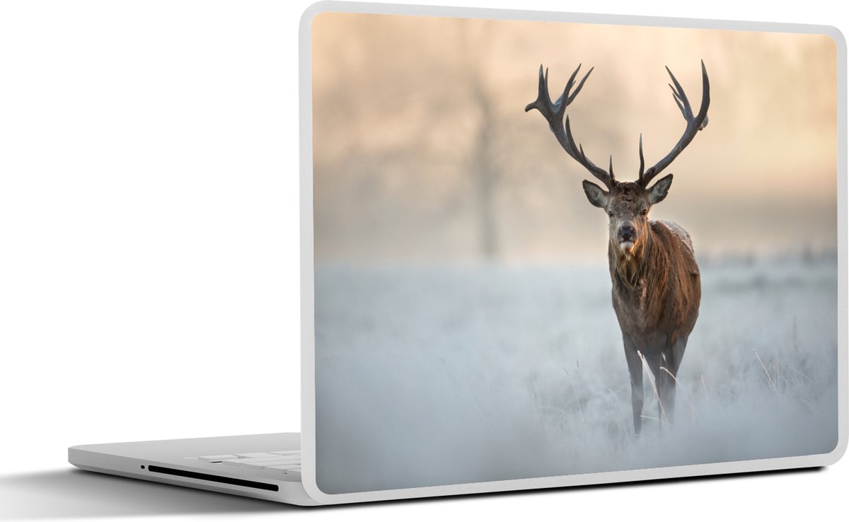 Laptop sticker - 17.3 inch - Hert - Natuur - Winter - 40x30cm - Laptopstickers - Laptop skin - Cover