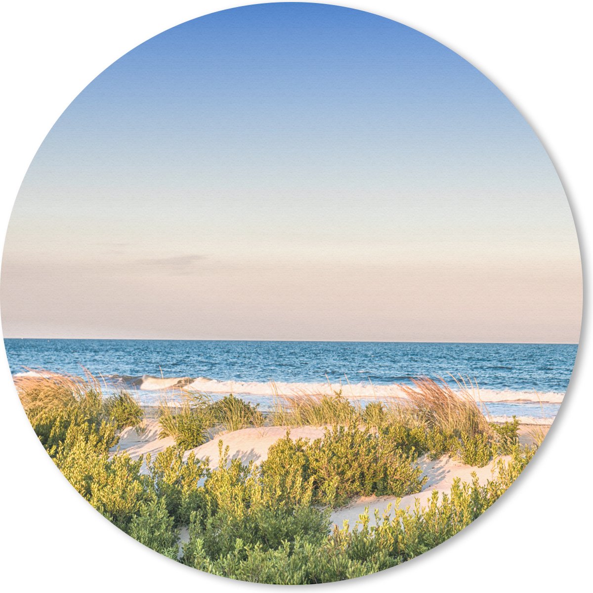 Muismat rond 40x40 cm - Mousepad Strand - Planten - Licht - Ronde muismatten
