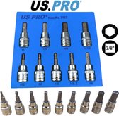 Jeu de douilles hexagonales 3/8 "9 pièces