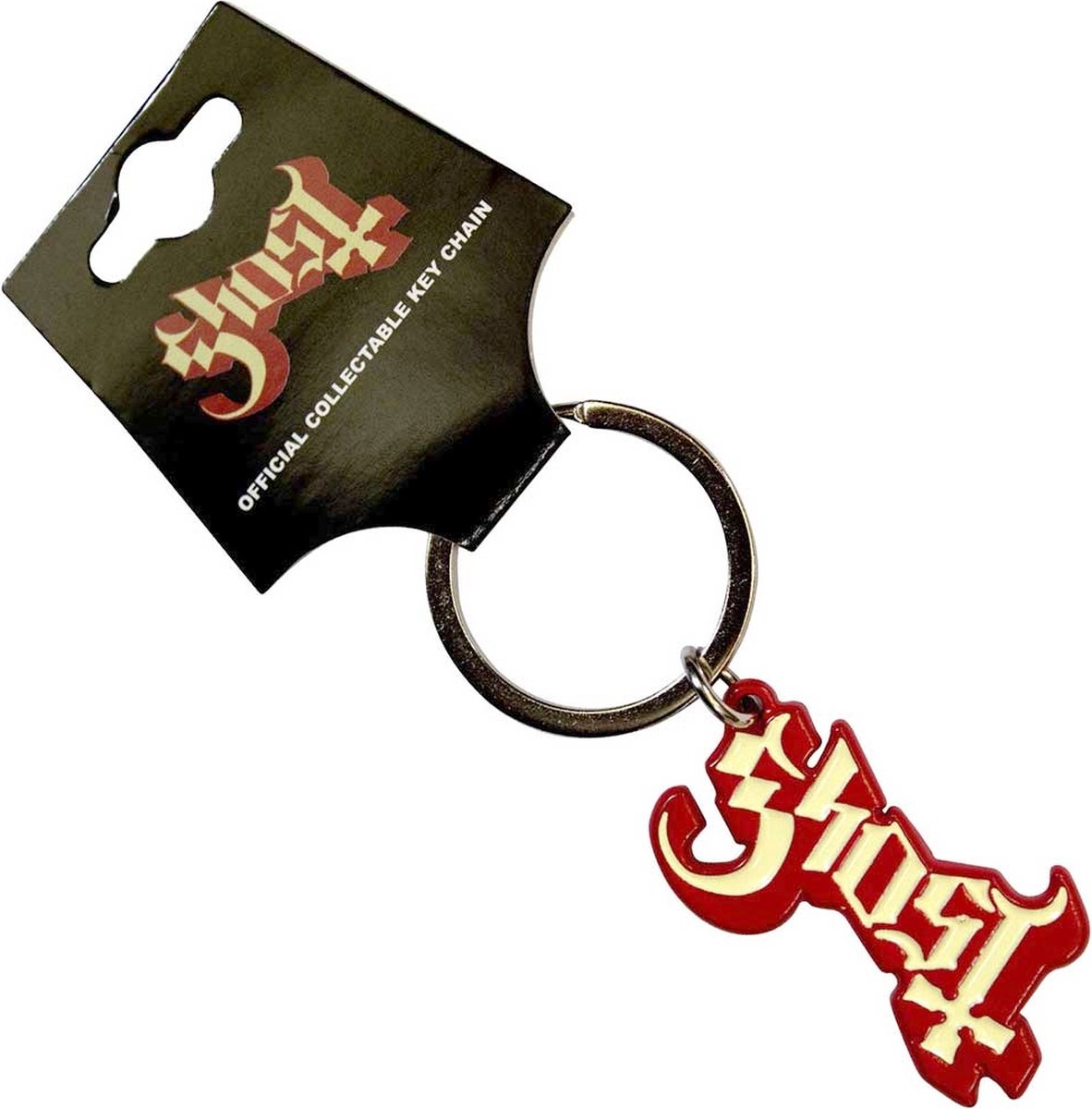 Ghost - Logo Shadow Sleutelhanger - Rood/Beige