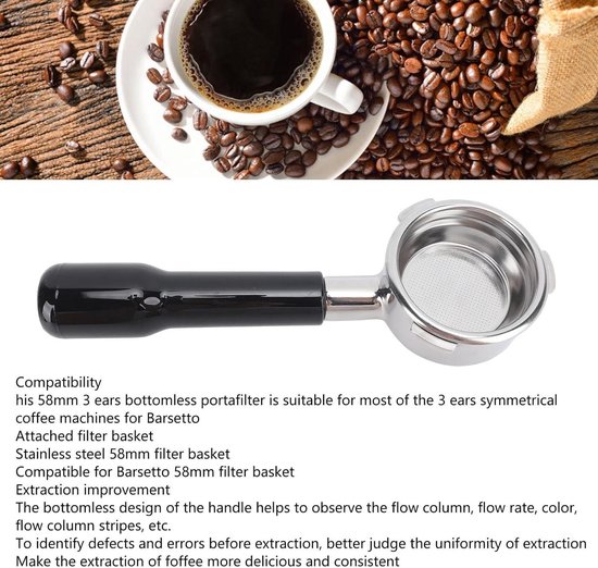 Naked portafilter – 51mm, 54mm & 58mm voor Sage, E61 & Delonghi – Barista Huis