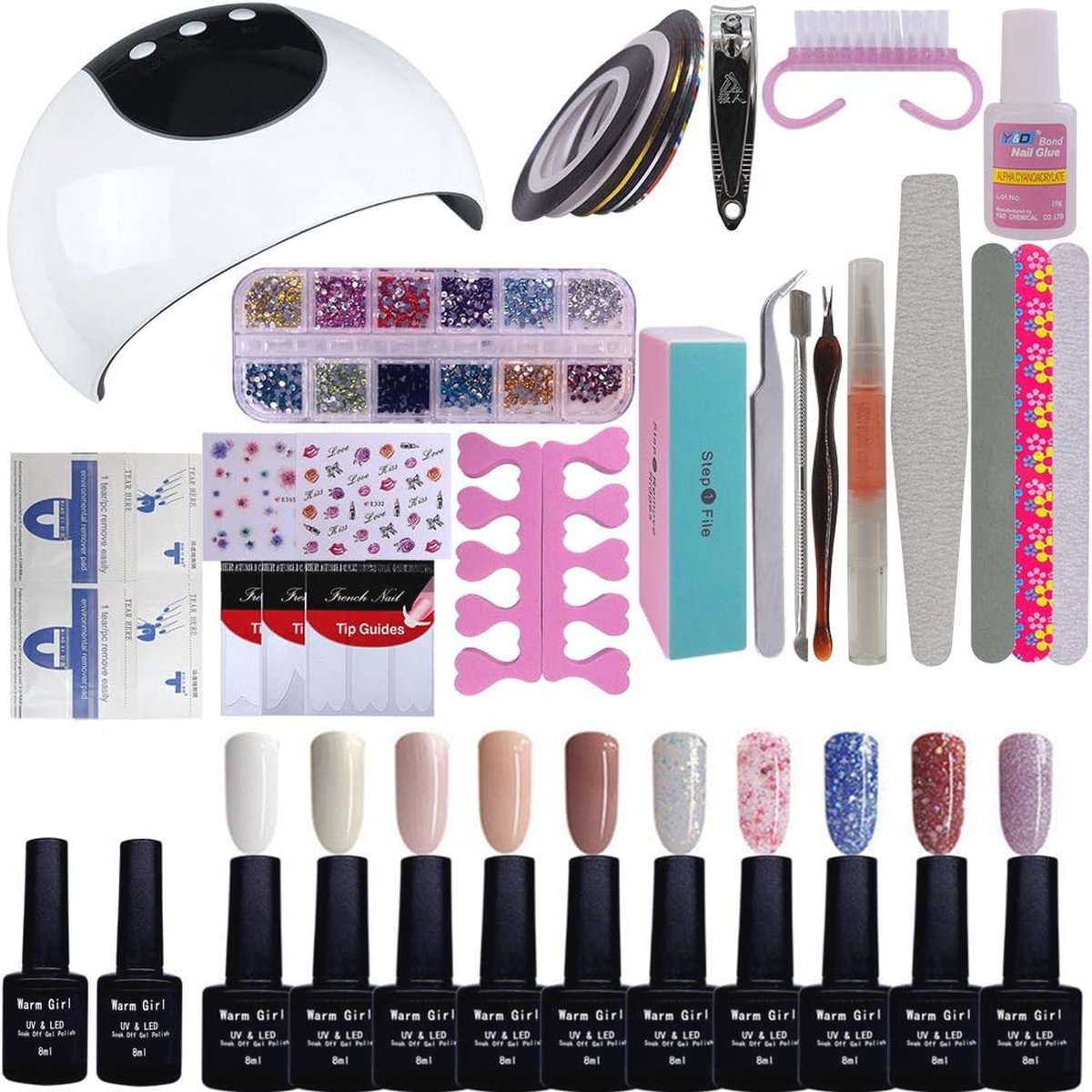 Goedkoopste UV Gel Nagellak Starter Set met 36W UV/LED Lichaamslam
