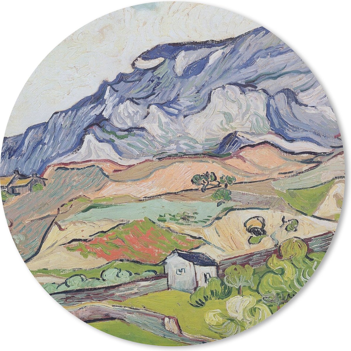 Muismat rond 20x20 cm - Mousepad De Alpen - Vincent van Gogh - Ronde muismatten