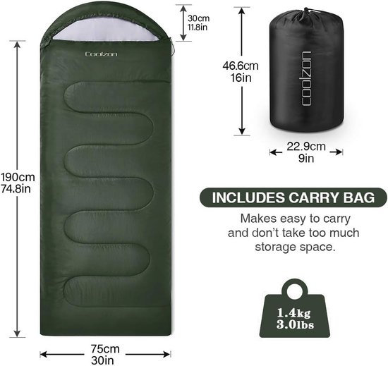 Lichtgewicht 1-persoons Mummieslaapzak voor outdoor wandelen camping in de zomer of