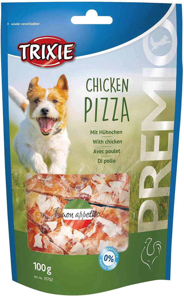 Hondensnack met Kippenvlees en Pizza - 100 gr
