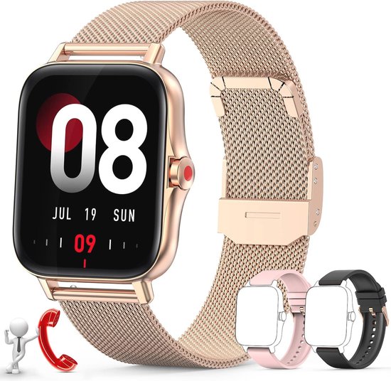 LIGE Smartwatch voor dames, 1,19 inch AMOLED smartwatch