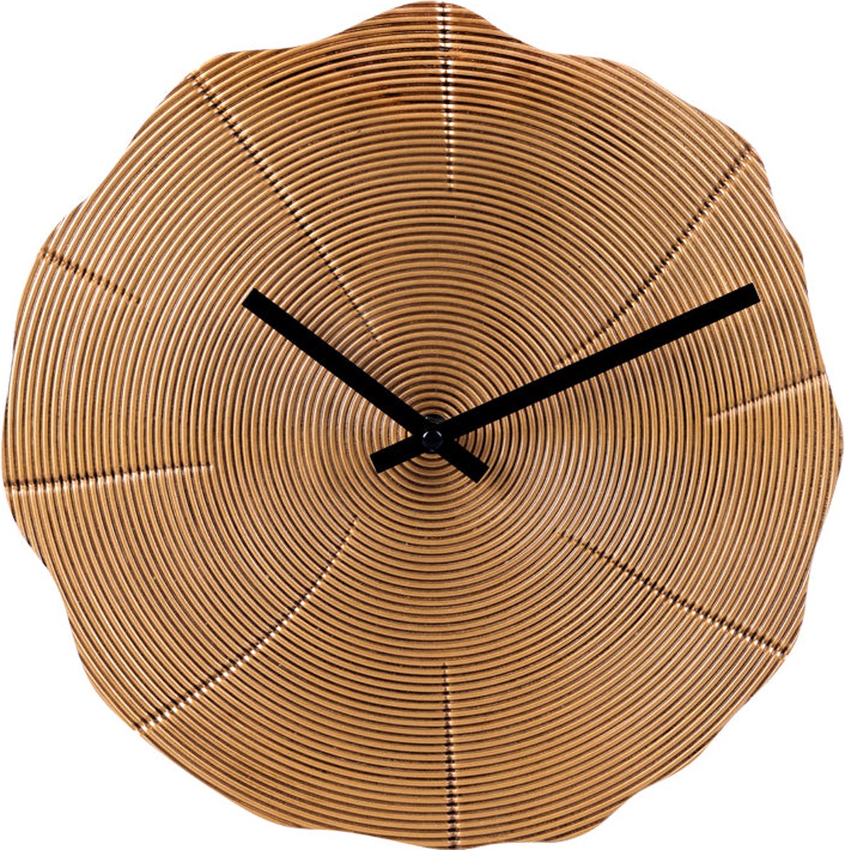 SensaHome Wandklok Montreal - Luxe Industrieel Stijl Klok - Organische Vorm - Roestig Design - Ø30cm - Brons