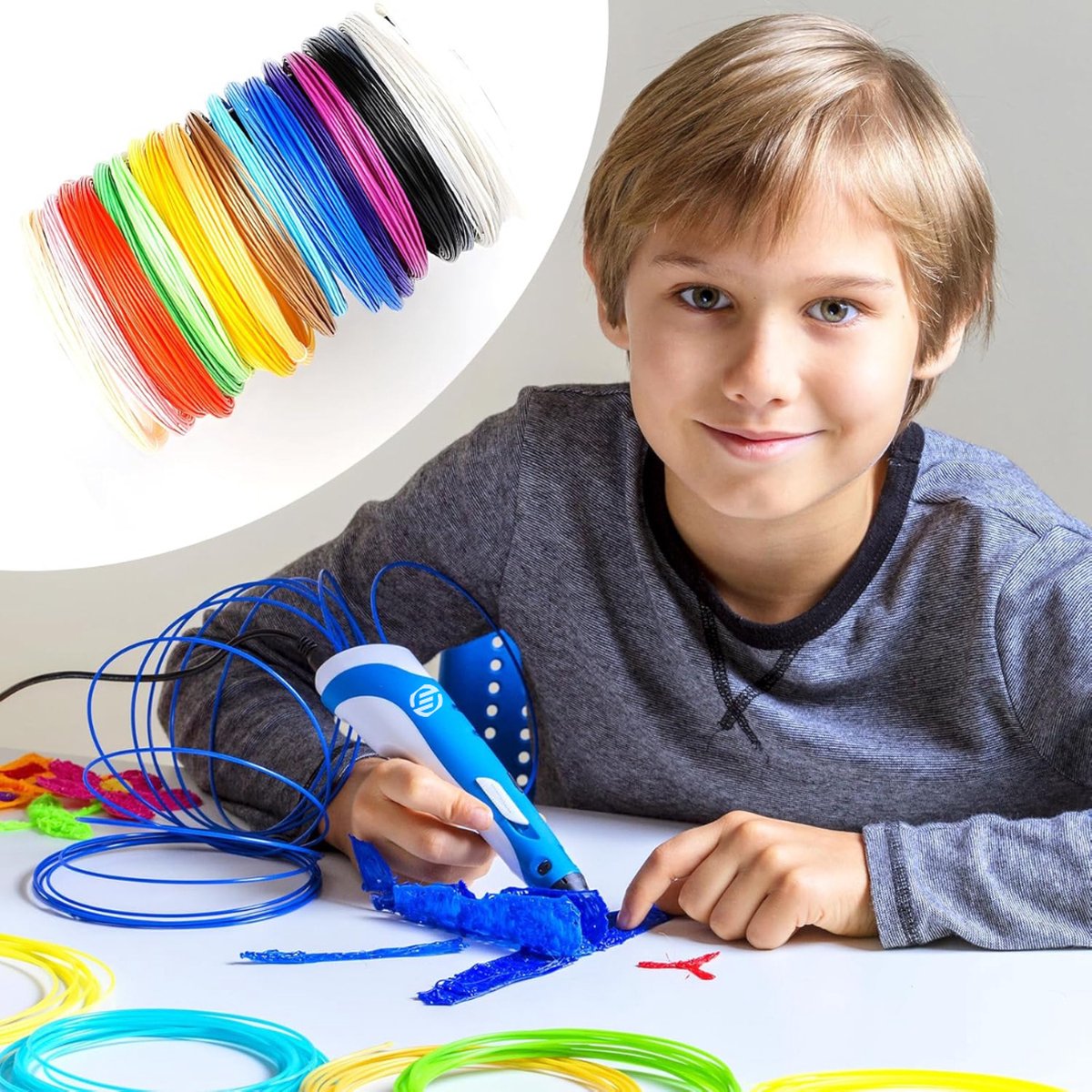 Equivera 3D Pen - 3D Starterspen - 3D Pen Starterspakket - Knutselen en Tekenen - 3D Printen - Incl. Vullingen en Filament - Kinderen en Volwassenen