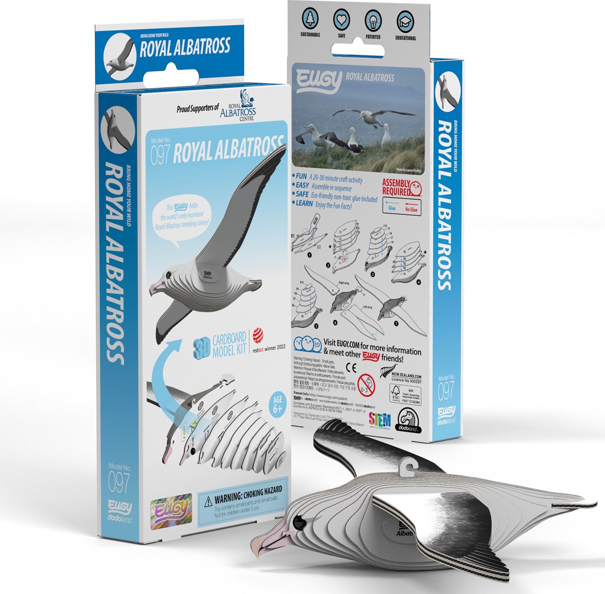 EUGY 3D Puzzel - Koningsalbatros - Vogels - Duurzaam - Verzamel Ze Allemaal - 6 Jaar