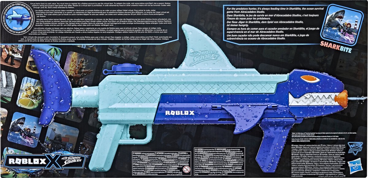 NERF Super Soaker Roblox Sharkbite SHR K500 Water Blaster — afbeelding 2