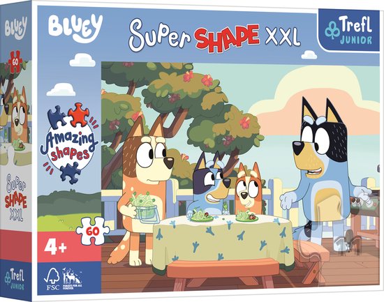 Trefl Trefl - Puzzels - 60 XXL Super Shape" - Bluey en vrienden / BBC ...