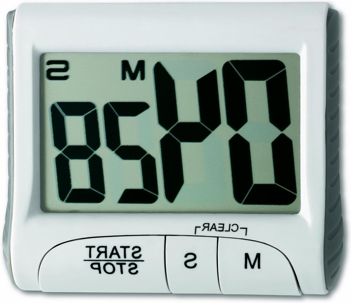 Digitale Timer Klein en Handig Elektronische Stopwatch Eierwekker (L) 83 x (B) 28 (45) x (H) 70 mm Wit kookwekker digitaal