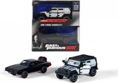 Jada Toys Fast & Furious Twin Pack 1:32 Wave 2/2, Voertuigenset, 8 jaar, Metaal, Zwart, Wit