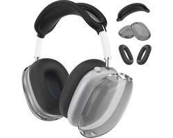 Siliconen Hoes voor AirPods Max Hooftelefoons van MMOBIEL – Transparant Zacht TPU Oorschelp Beschermhoes, Siliconen Oorkussens Beschermhoes, Hoofdband Beschermhoes – Anti-Kras Beschermer – Zwart