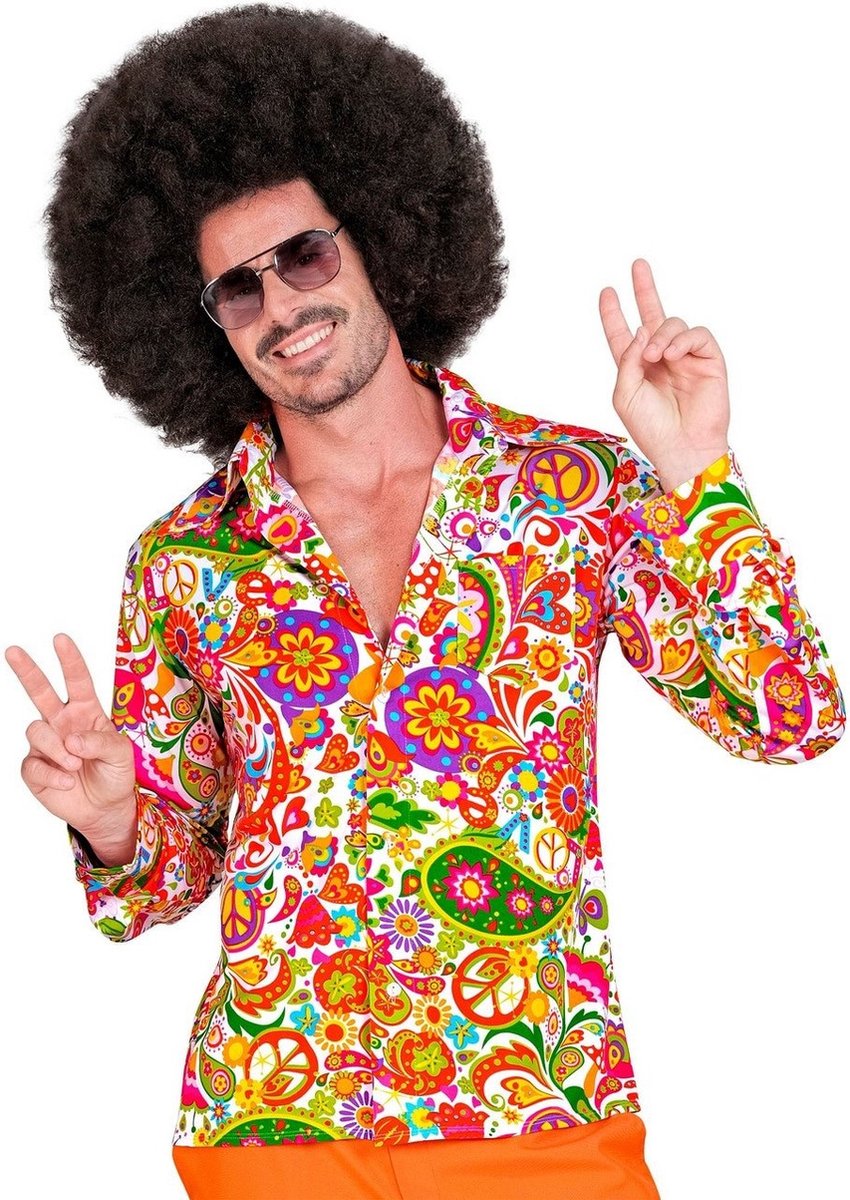 Chemise homme années 60 Peace Paisley XXL bol