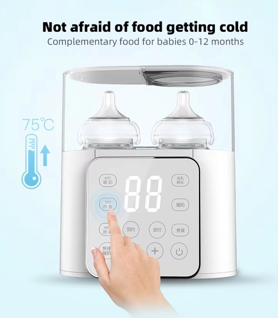Flessenwarmer - Multi Functie - Baby Accessoires - Voedsel Verwarmer - Melk Warmer - Sterilisator - Met Nauwkeurige Temperatuurregeling- 220v - Ook Geschikt Voor Grotere Flessen - Snel Op Temperatuur — afbeelding 3
