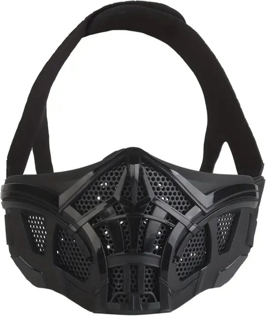Bovista Airsoft Masker - Paintball - Mask - Tactical Helmet - Helm - Mond - Zwart