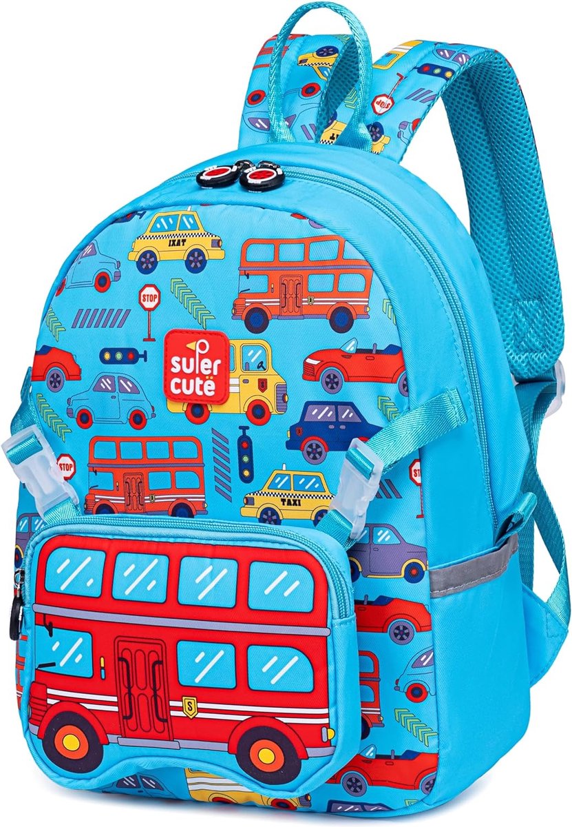 Riokem ® Kleurrijke Kinderrugzak voor Peuters en Kleuters met Leuke Print – Perfect voor School en Uitstapjes