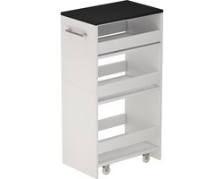 Vicco Rivo Rolplank – 30 x 84.8 cm Wit/antraciet