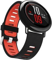 Beline Horlogeband 22 mm Double Color Silicone zwart-rood zwart/rood doosje
