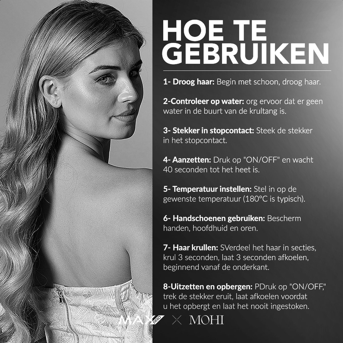 Max Pro XS Mini Stijltang - voor Kort Haar - Ideaal voor op - afbeelding 3
