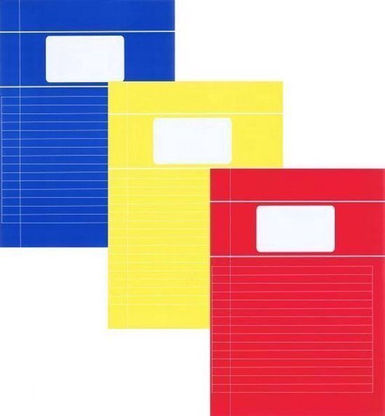 Benza - Basic Schriften Lijn A4 Trendy Assorti (5 stuks)