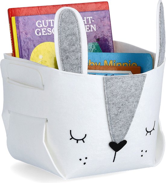 Zeller Present - Feutres de rangement en feutre Lapin – Wit