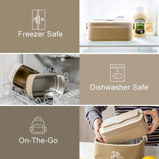 Draagbare Lunchbox, Roestvrijstalen Voedselcontainer, Thermische Bento Box, Isolerende Voedselopslagdoos, Draagbare Lunchopslagcontainer voor Outdoor Picknick(1 Layer), bentoboxen lunchcontainers