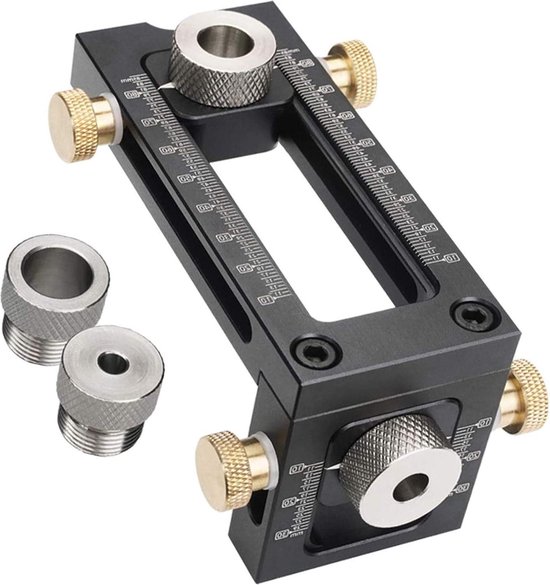 Houtbewerking Doweling Jig, 2-in-1 verstelbare houtbewerking boren