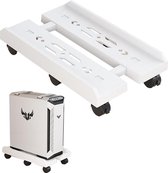 Support Pour Unité Centrale Adjustable Avec Roues - Pour Tour PC Gamer, Bureau Ou Maison - Acier Renforcé, Noir